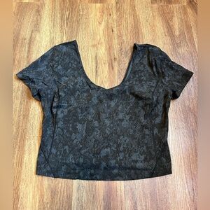 Lululemon Women's Tank Top, Size 10 Align Nulu Yoga Crop Black And Gray